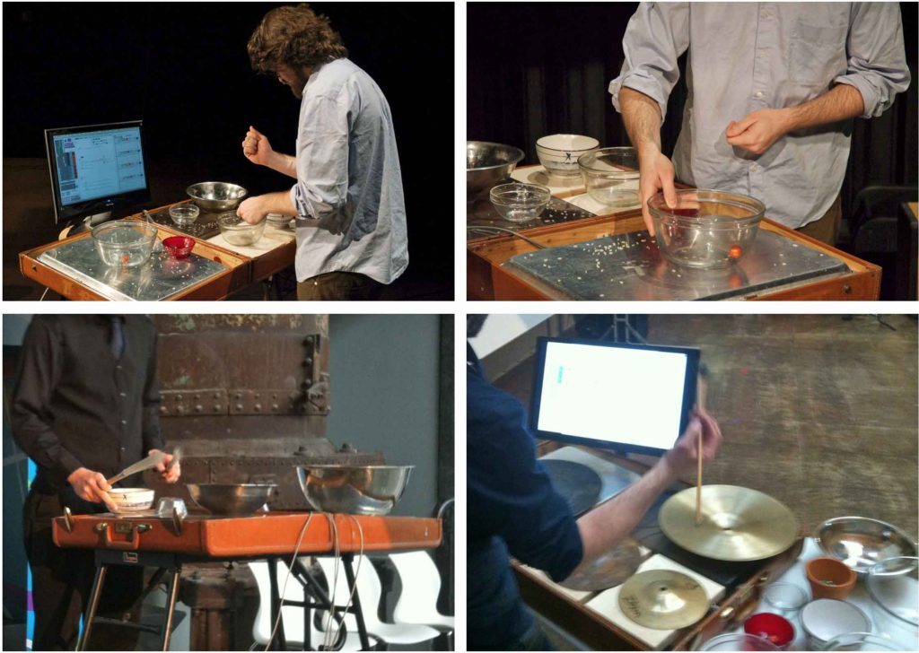 Pictures demonstrating four ways of interacting with the Spectrasurface